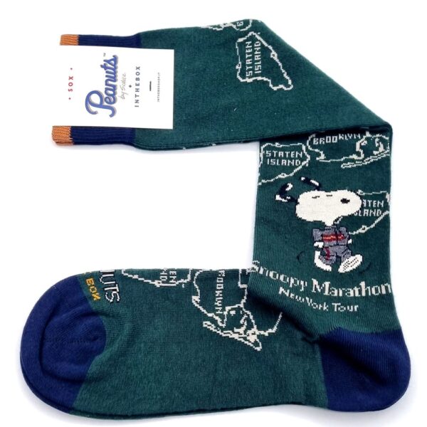 Calze Lunghe Uomo Peanuts Snoopy Marathon Verdone Cotone tg. unica 'In the box'